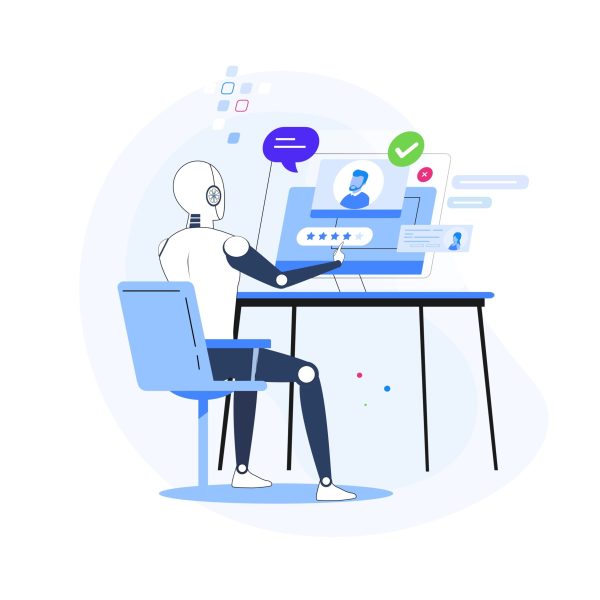 Hr,Ai,As,Human,Resources,Robots,Scanning,Cv,For,Hiring